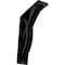 Ekena Millwork Miller Wrought Iron Bracket, (Triple center brace), Powder Coated Black 2"W x 5 1/2"D x 8"H BKTM02X05X08TMI - alternate 1